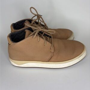 Olukai Papaku 'Ili Lace Up Leather Chukka Boots Tan Brown 10520-3434 Men 8.5